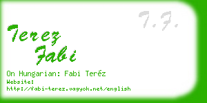 terez fabi business card